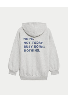 Cotton Slogan Sweatshirt