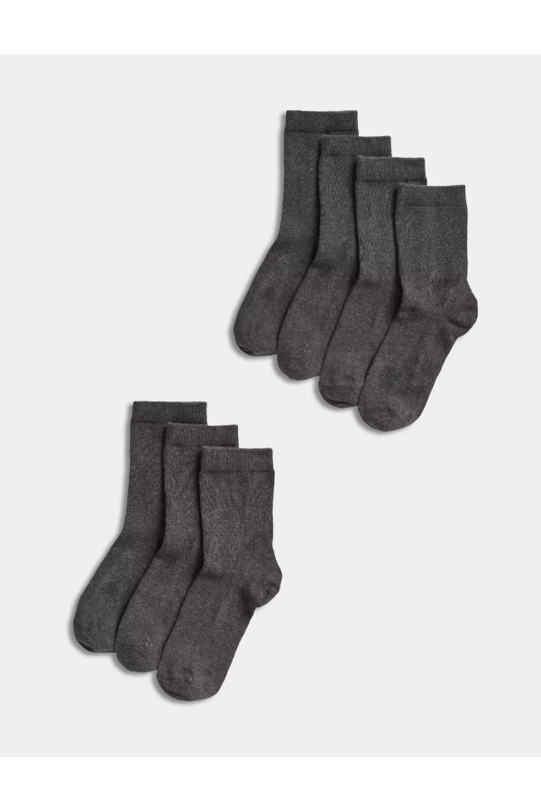 7 Pack School Socks