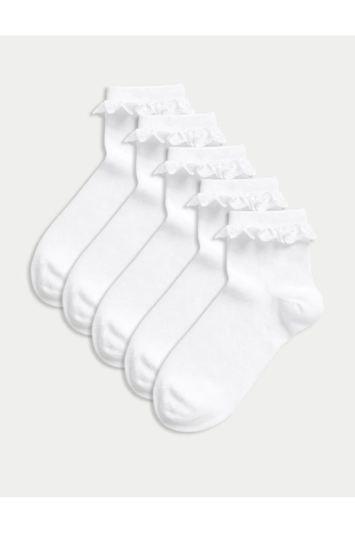 5-Pack Ruffle Detailed Socks