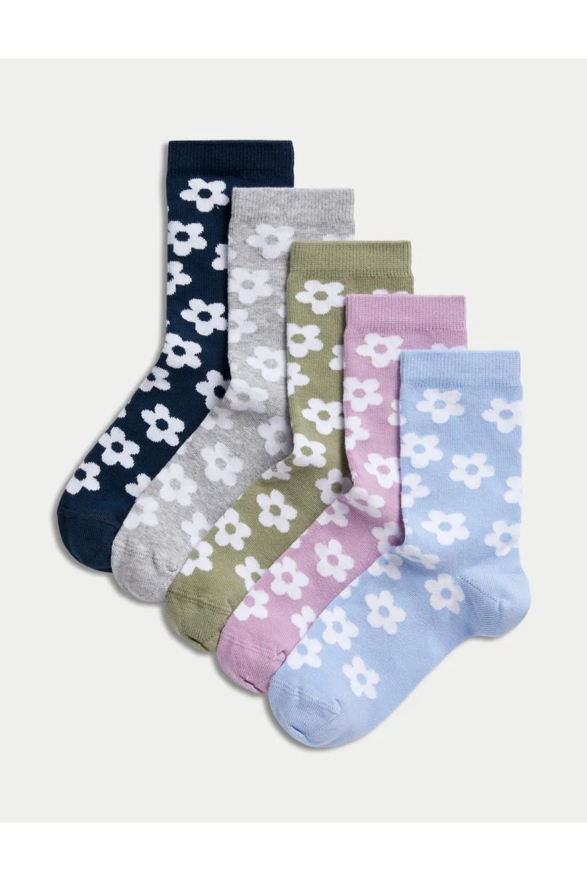 Set of 5 Floral Patterned Socks