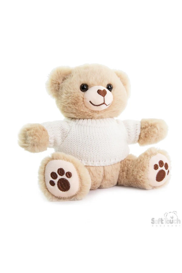 BROWN TEDDY BEAR W/SWEATER & PAWS