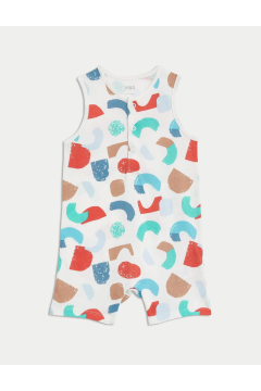 Pure Cotton Patterned Overalls