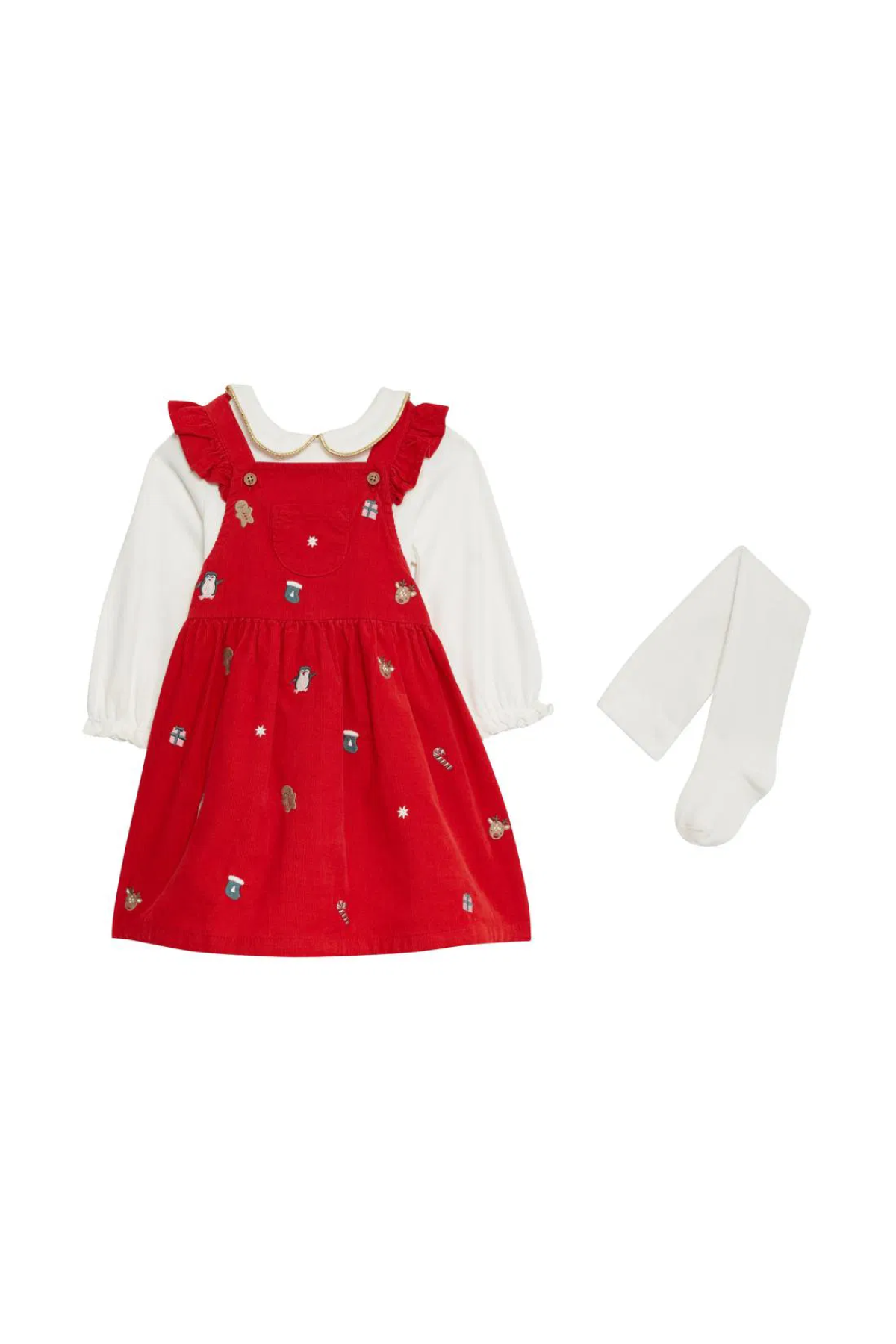 Pure Cotton Christmas Themed 3-Piece Set 