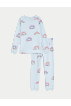 Pure Cotton Rainbow Patterned Pajama Set