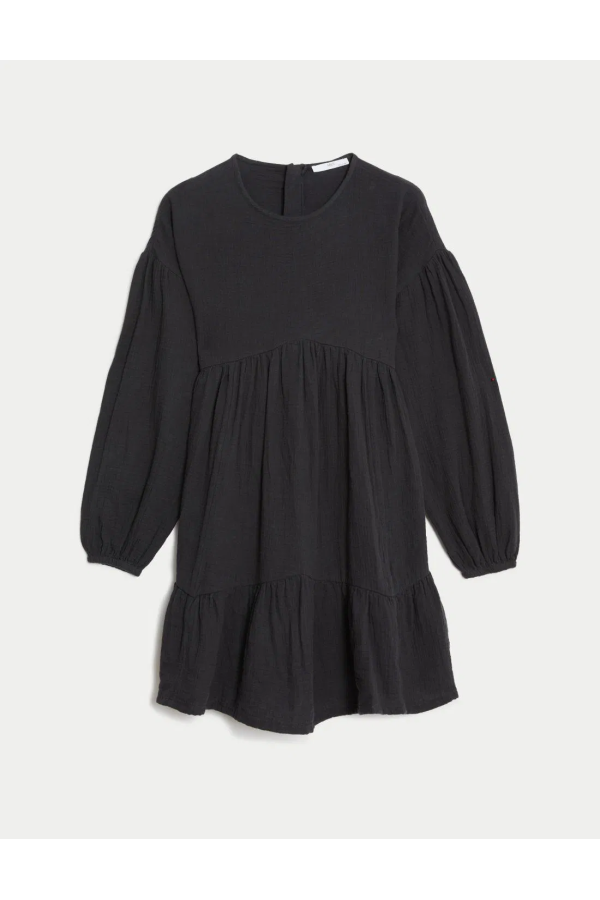 Pure Cotton Long Sleeve Dress