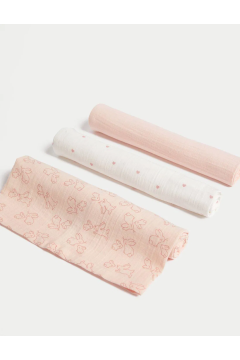 Pure Cotton Muslin Cloth 3-Piece