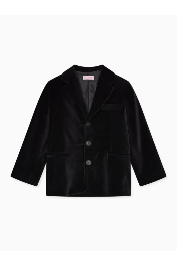 Black Fiesta Velvet Boy Jacket